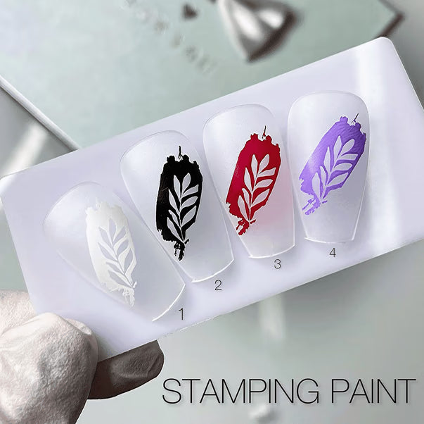 SAGA. Stamping nail polish, 3, Red, 8 ml.