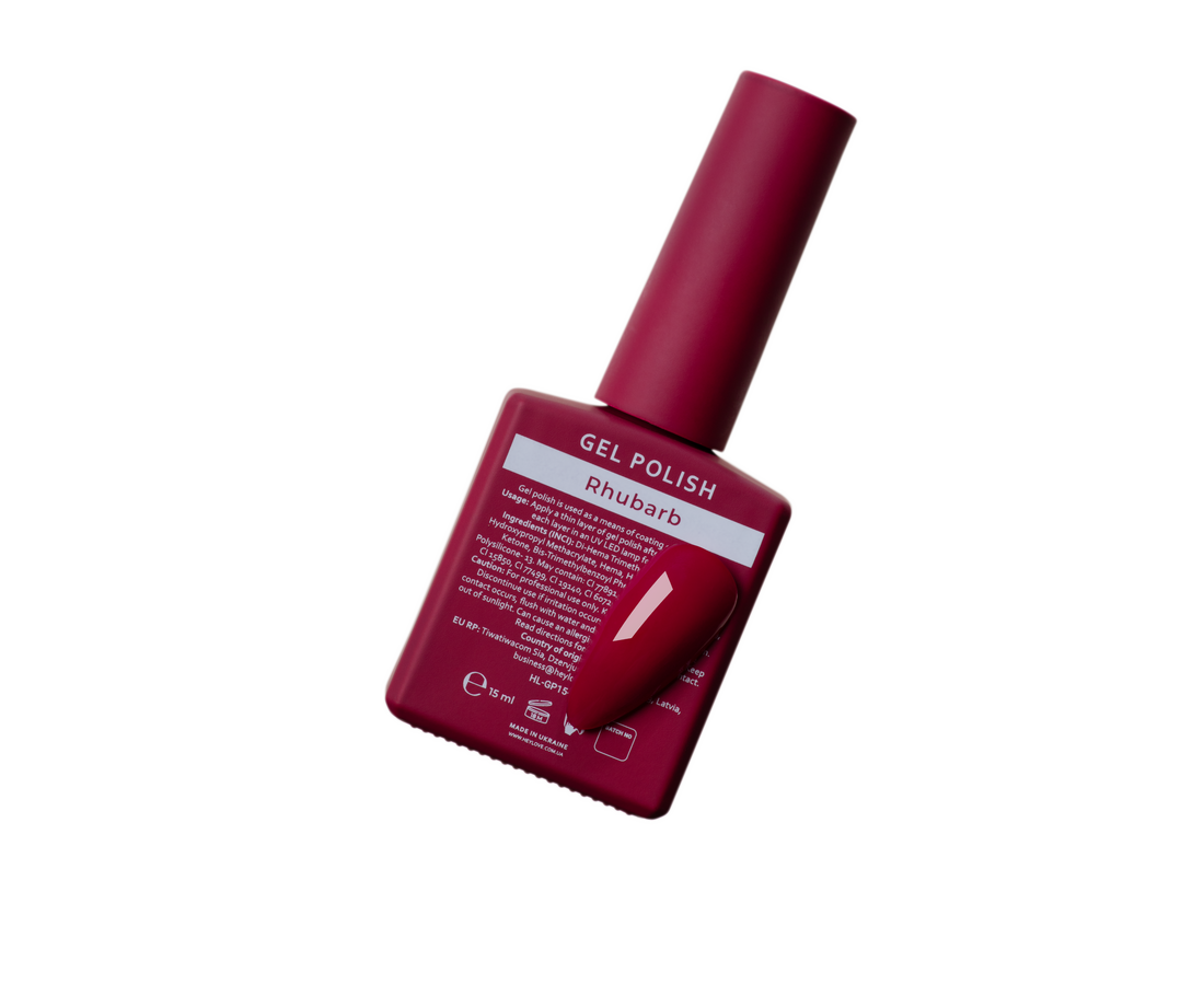 HEYLOVE. GEL POLISH, RHUBARB, 15 ML, GEL POLISH, RASPBERRY