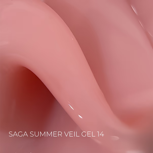 Gel for extensions SAGA Professional Builder Gel Veil Summer peach No. 14 15 ml