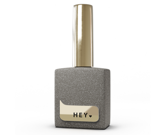 HEYLOVE. SILVER SHIMMER TOP COAT, 15 ML