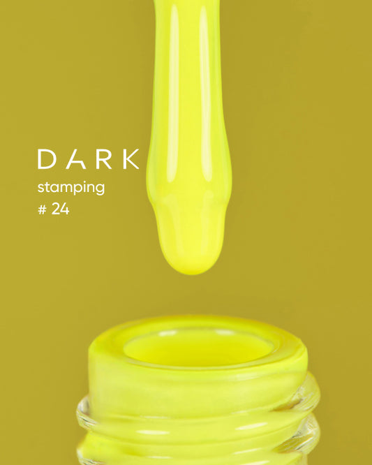 DARK STAMPING POLISH №24 NEON YELLOW, 10 ML