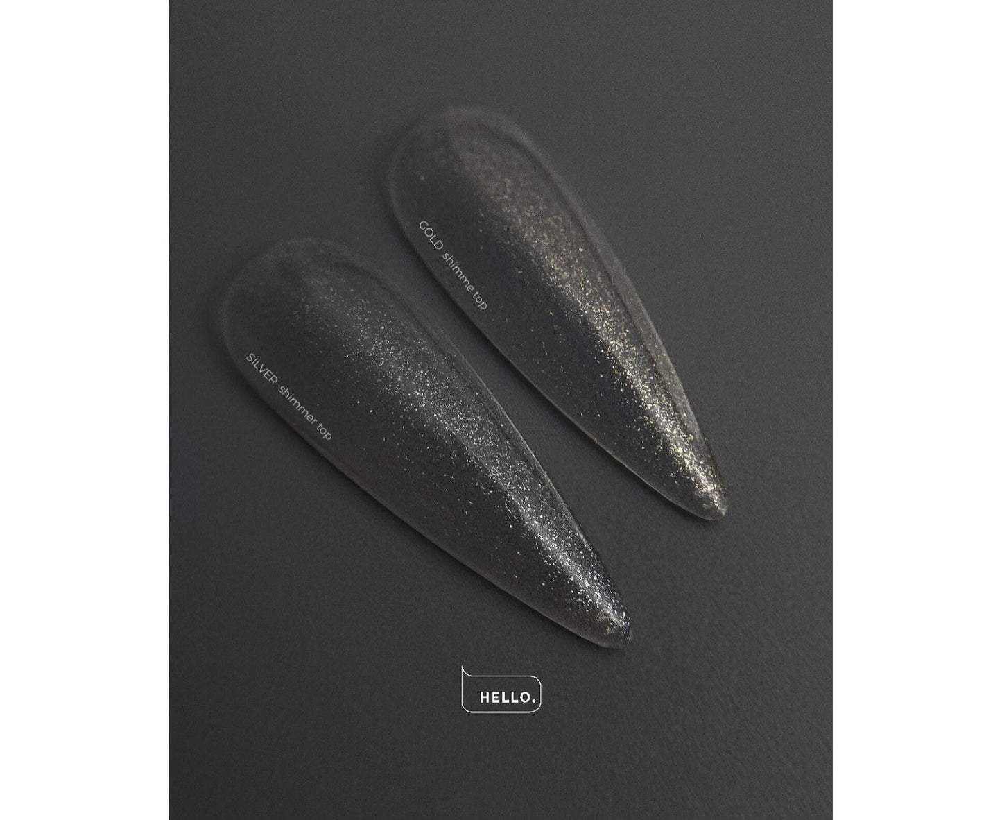 HEYLOVE. SILVER SHIMMER TOP COAT, 15 ML