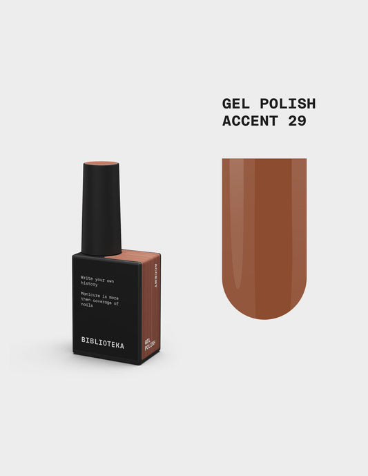 BIBLIOTEKA GEL POLISH № 29 ACCENT – TERRACOTTA, 10 ML