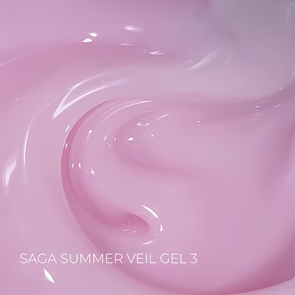 Gel for extensions SAGA Professional Builder Gel Veil Summer pink-beige No. 03 15 ml