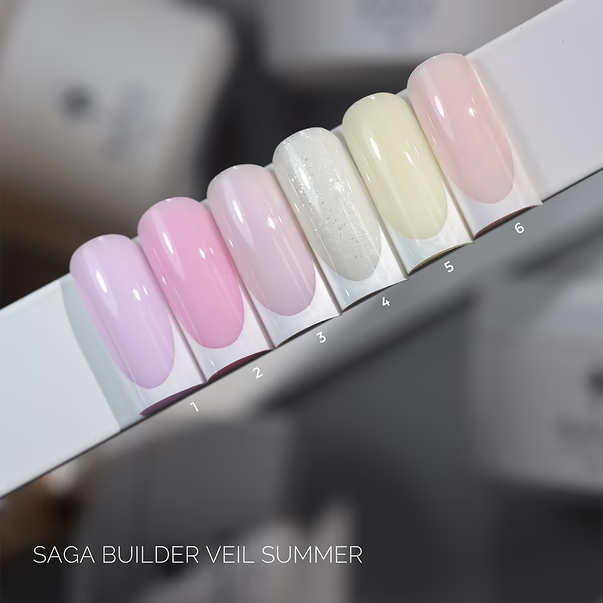 Gel for extensions SAGA Professional Builder Gel Veil Summer milky white No. 04 15 ml