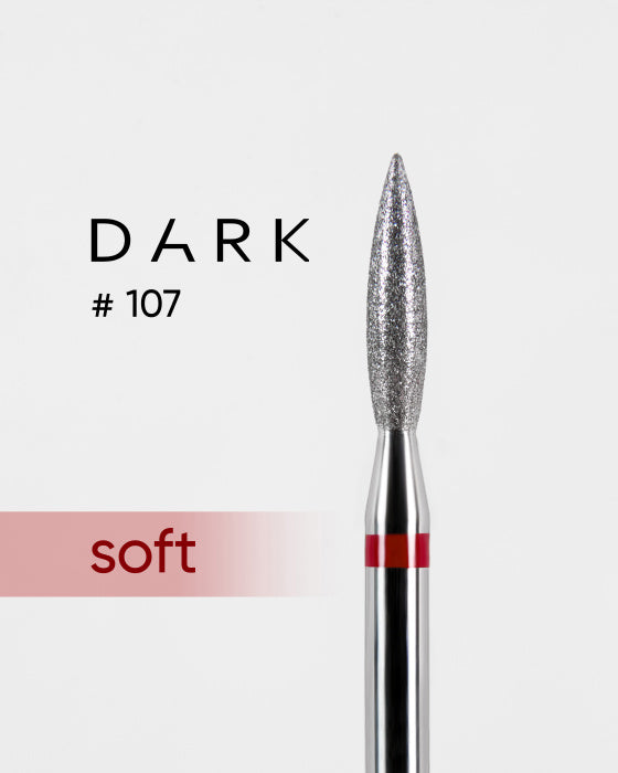 DIAMOND NAIL BITS  DARK №107 RED FLAME 023