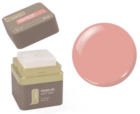 HEYLOVE. FRAME BUILDER GEL, SOFT SKIN, 30 ML, UNIVERSAL GEL FOR EXTENSIONS, DARK BEIGE-RUSSET
