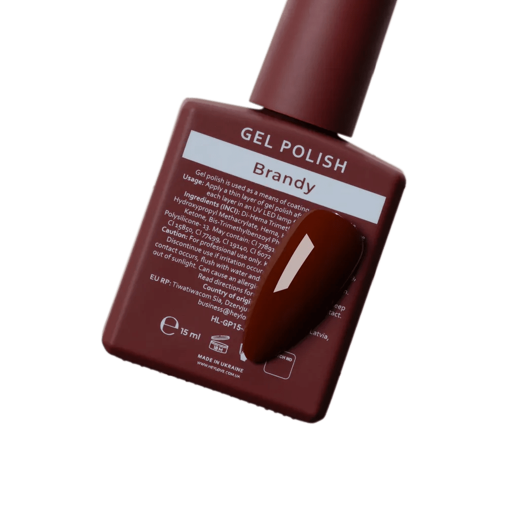 HEYLOVE. GEL POLISH, BRANDY, 15 ML, GEL POLISH