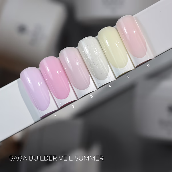 Gel for extensions SAGA Professional Builder Gel Veil Summer powdery pink No. 06 15 ml