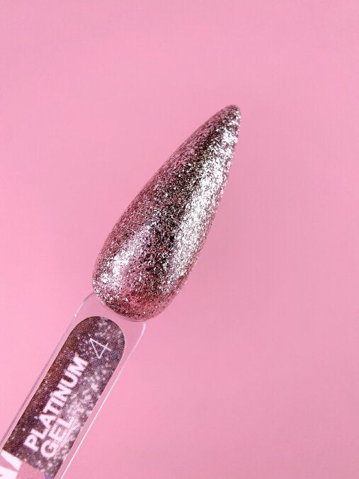 Glitter for nails Platinum Gel No. 4 5ml