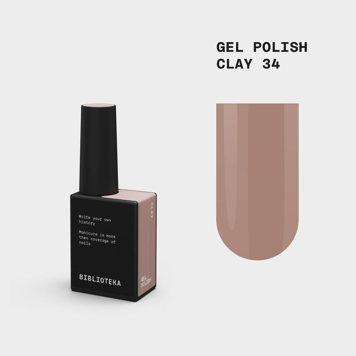BIBLIOTEKA GEL POLISH № 34 CLAY – EARTHY SOFT, 10 ML