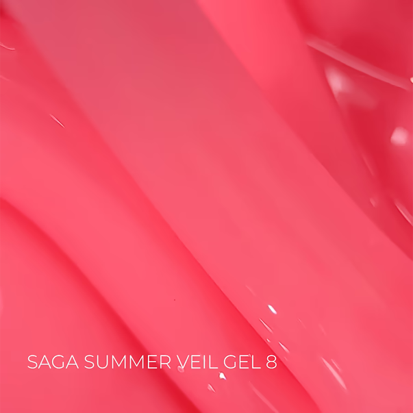 Gel for extensions SAGA Professional Builder Gel Veil Summer warm pink No. 08 15 ml