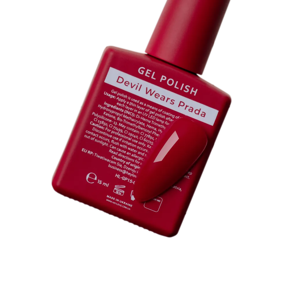 HEYLOVE. GEL POLISH, DEVIL WEARS PRADA