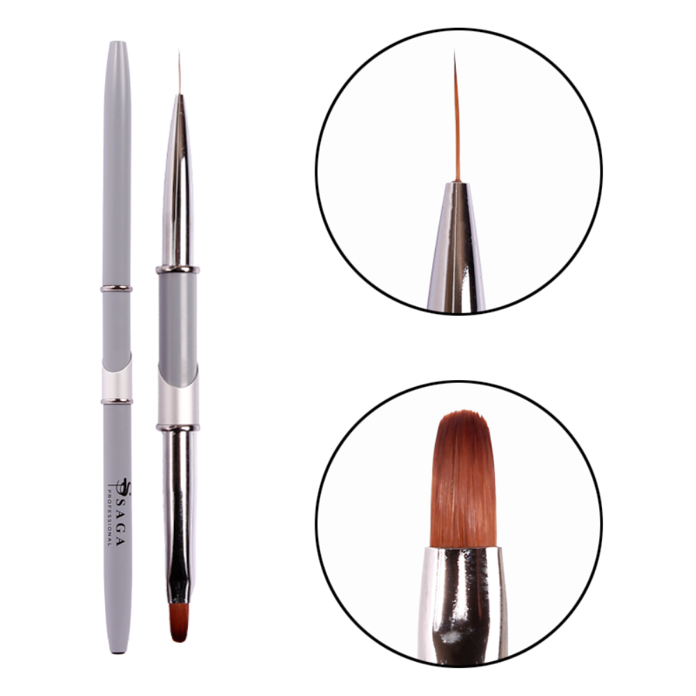 Saga Professional Double-sided brush No. 09 (gel 10mm + liner 11mm)