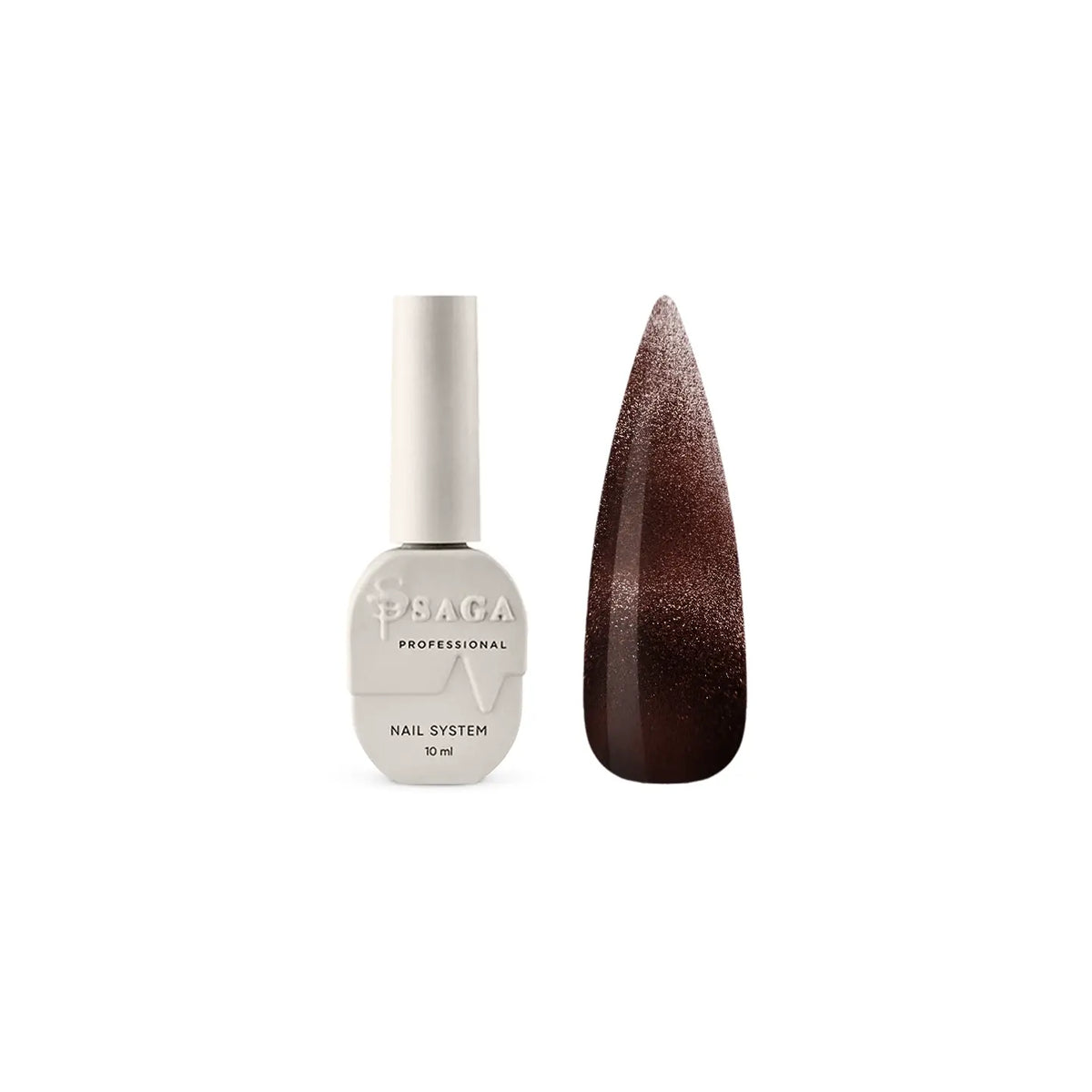 SAGA. Cat's Eye Gel Polish "Dream Cat", #02, 10 ml. Cat's Eye gel polish crystal