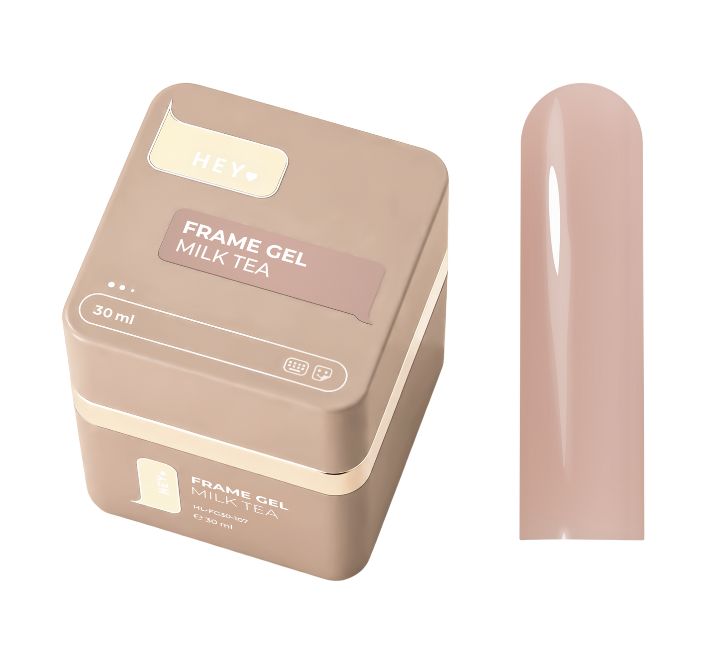 HEYLOVE. Frame builder Gel with Pump, MILK TEA, 30 ml