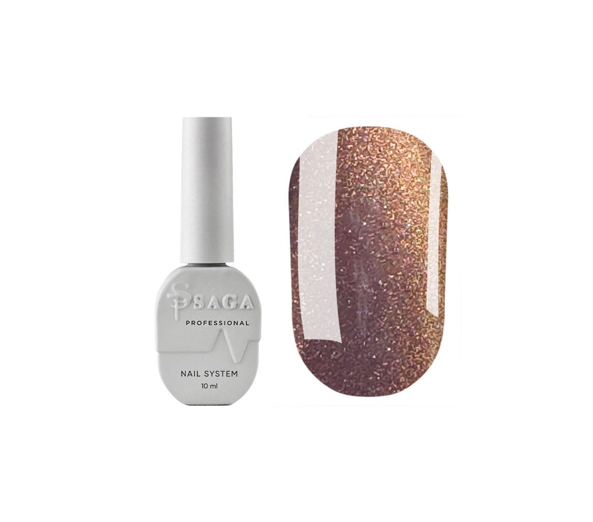 SAGA. Cat's Eye Gel Polish "Smoothie Cat", #01, 10 ml. Gel polish "Cat's Eye" chameleon