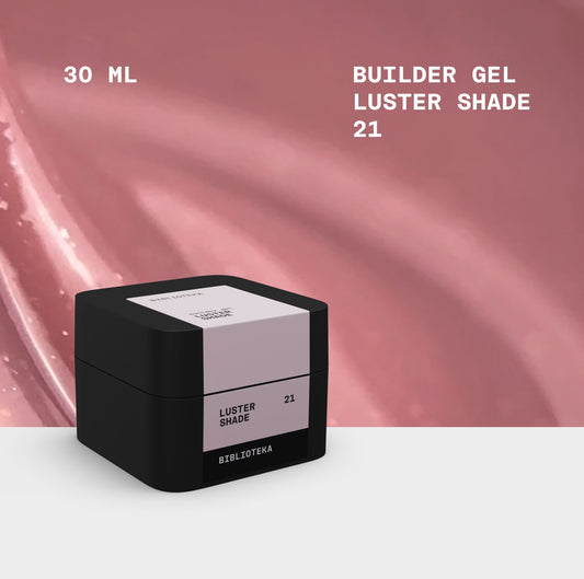 BIBLIOTEKA BUILDER GEL № 21 LUSTER SHADE – COOL PINK-BEIGE WITH SHIMMER, 30 ML