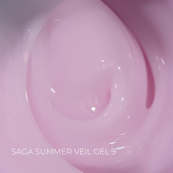 Gel for extensions SAGA Professional Builder Gel Veil Summer milky pink No. 09 15 ml