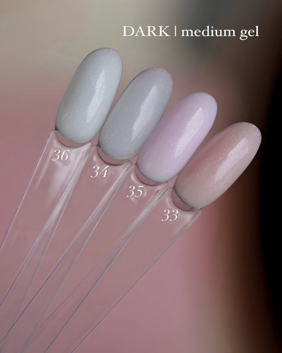DARK MEDIUM GEL №34, (UPDATED COLOR), 15 ML (WITHOUT BRUSH)