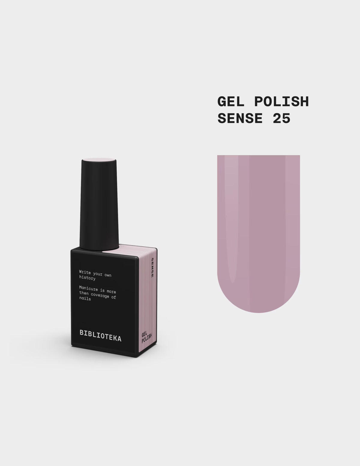 BIBLIOTEKA GEL POLISH № 25 SENSE – NUDE PINK, 10 ML