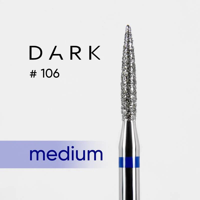 DARK Diamond Nail Bit #106 Flame 1.8 Medium (Blue)