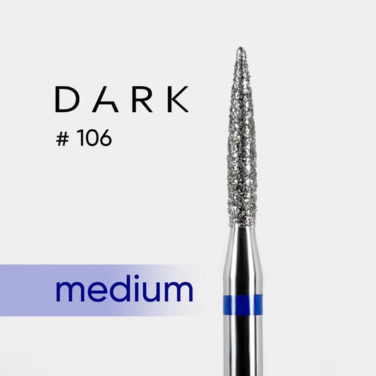 DARK Diamond Nail Bit #106 Flame 1.8 Medium (Blue)