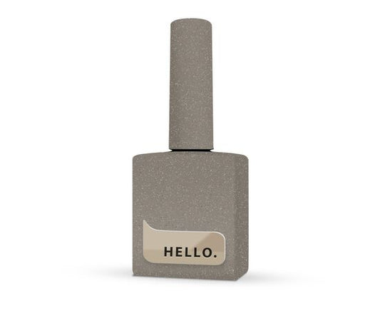 HELLO. Reflective Gel Polish, DEMURE, 15 ml, gel polish, gray-beige with light-colored particles