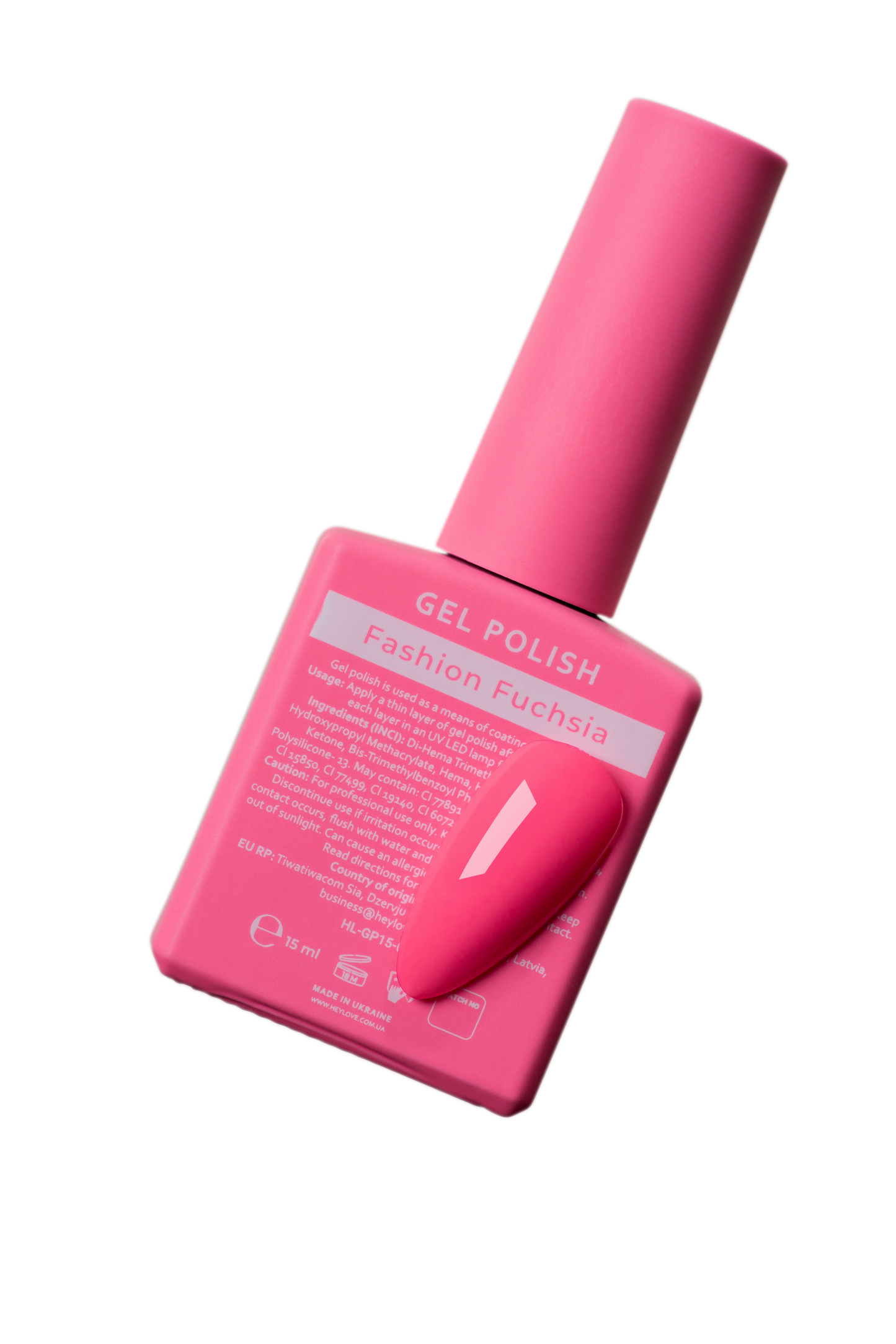 HEYLOVE. GEL POLISH, FASHION FUCHSIA, 15 ML