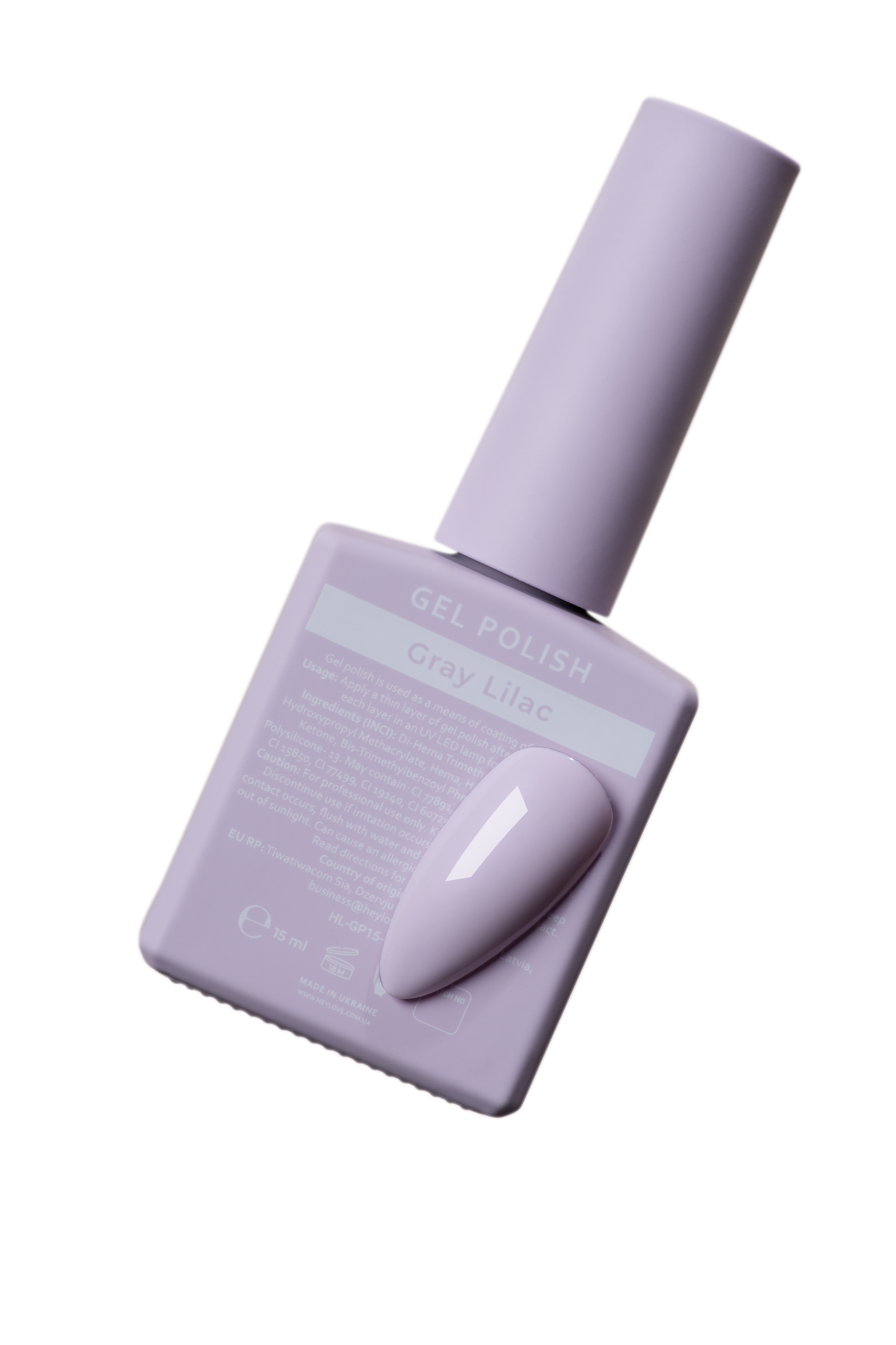 HEYLOVE. GEL POLISH, GRAY LILAC