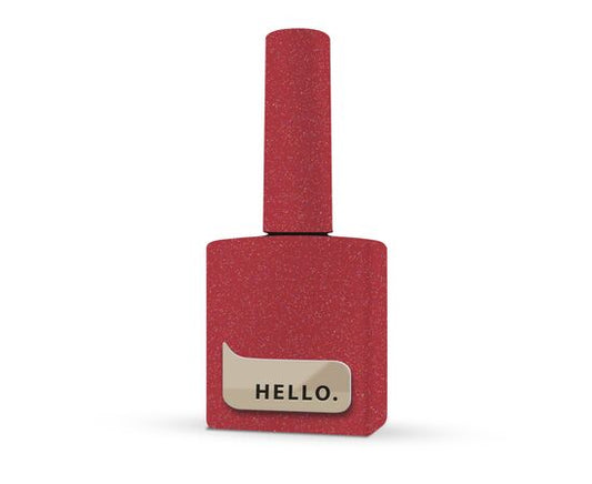 HELLO. Reflective Gel Polish, INFRARED, 15 ml, gel polish, red with silver light particles