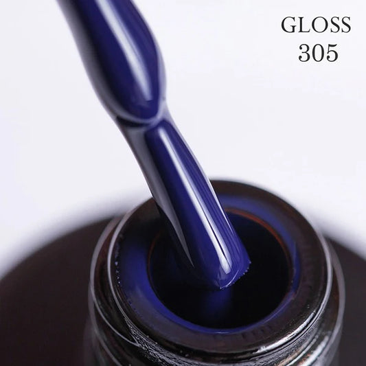 GLOSS Gel polish 305 (dark blue), 11 ml