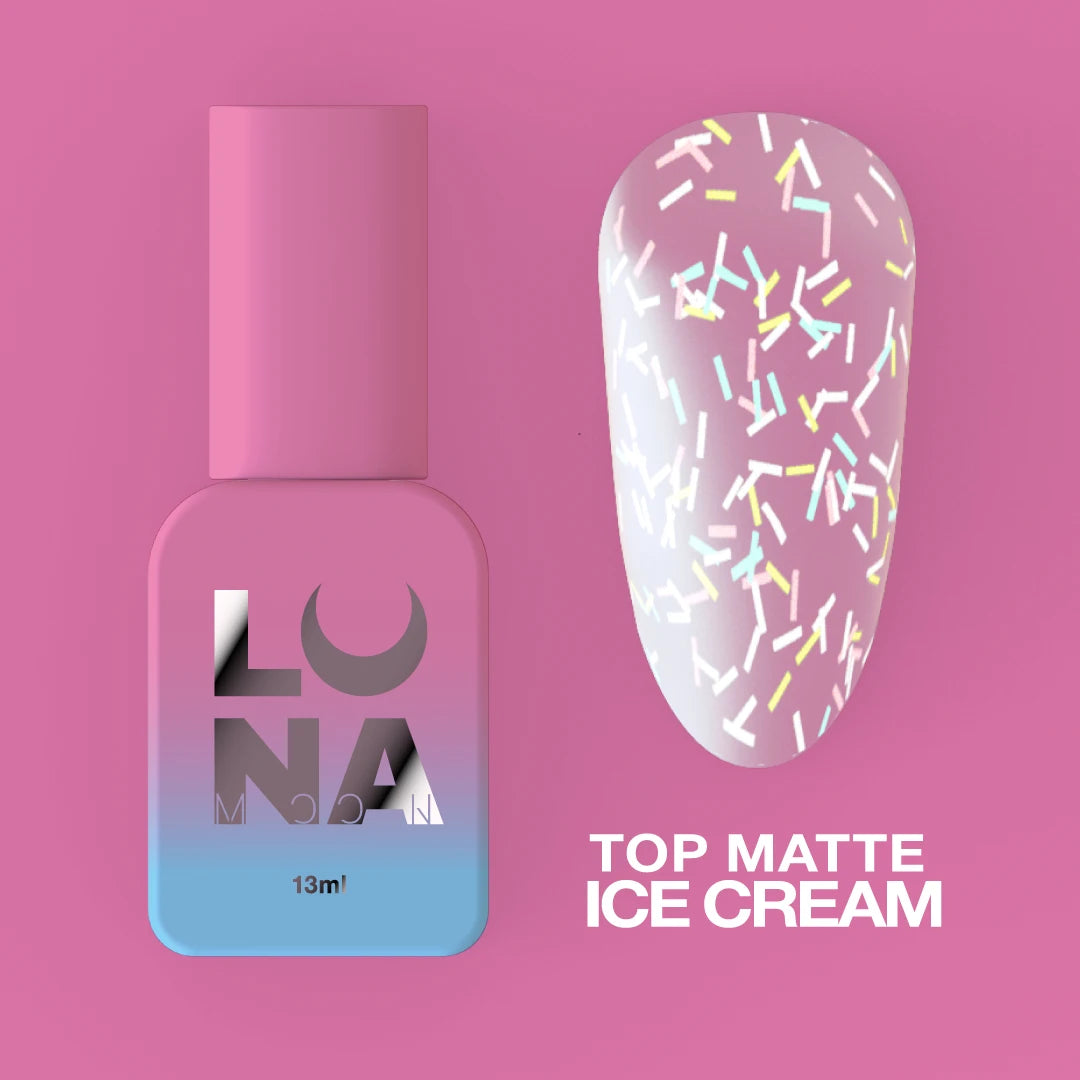 Matte top without a sticky layer Top Matte Ice Cream 13ml