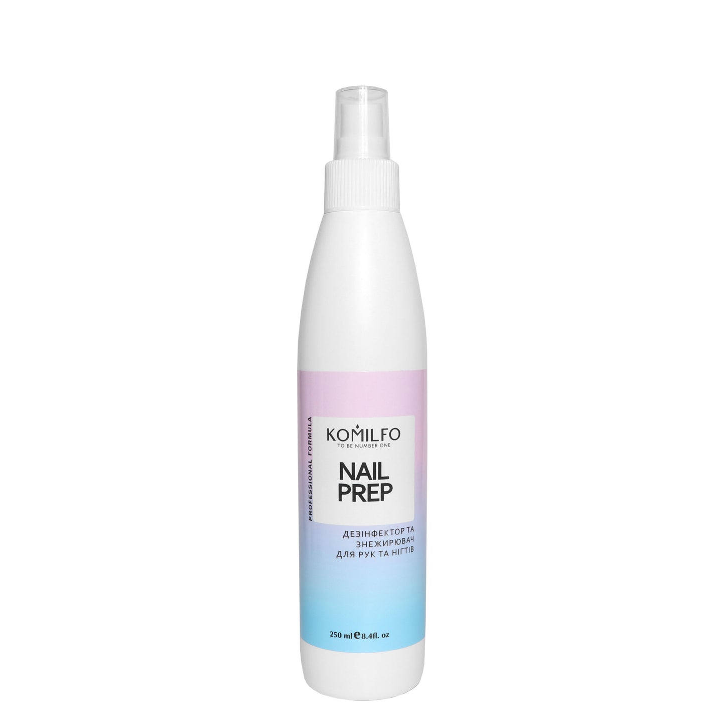KOMILFO NAIL PREP – DISINFECTANT AND DEGREASER FOR NAILS, 250 ML